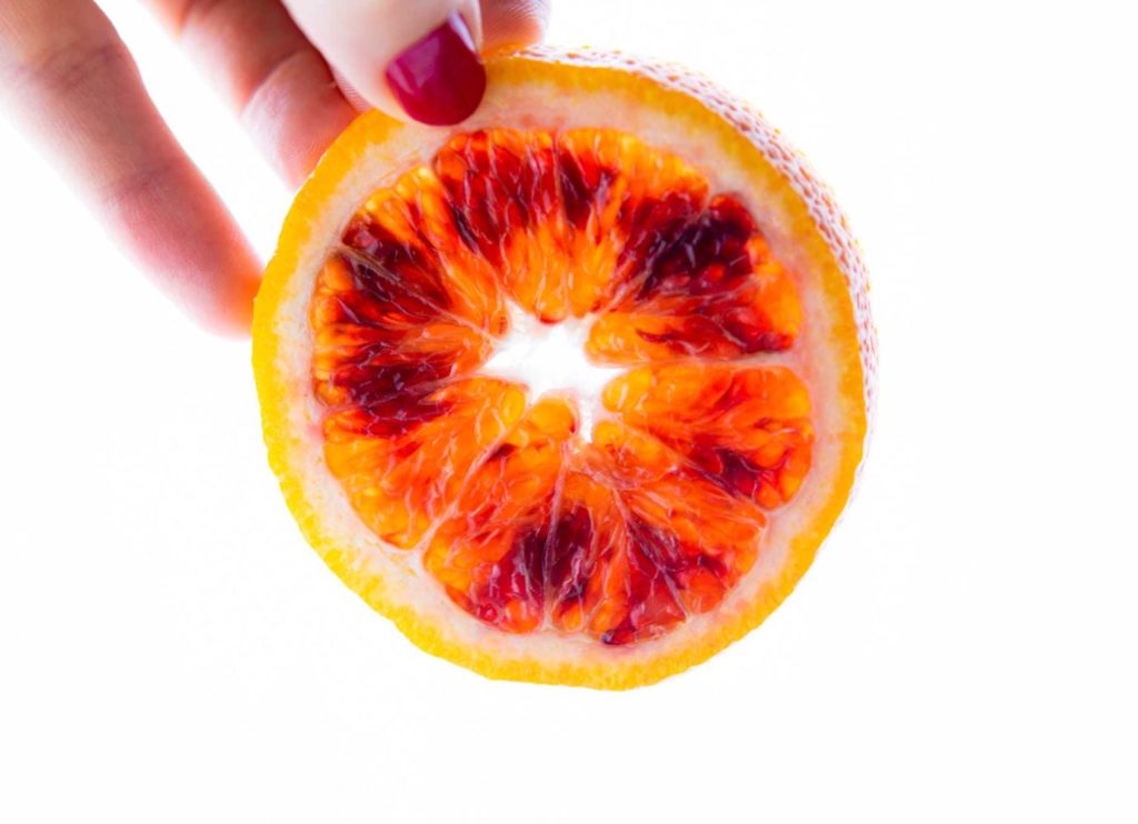 Rodaja de naranja sanguina