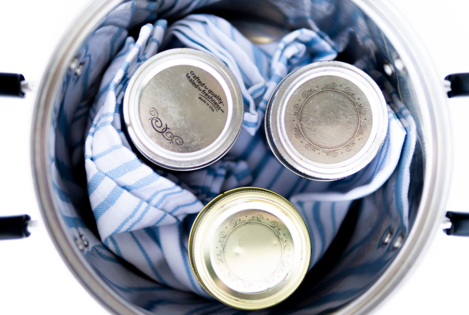 tres tarros para canning